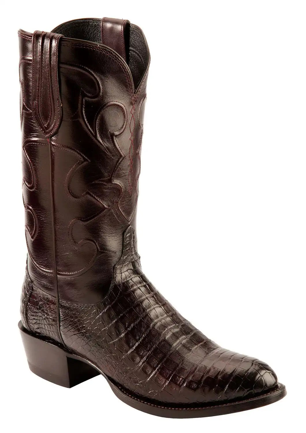Lucchese Men's Charles Ultra Belly Caiman Exotic Western Boots - Round Toe