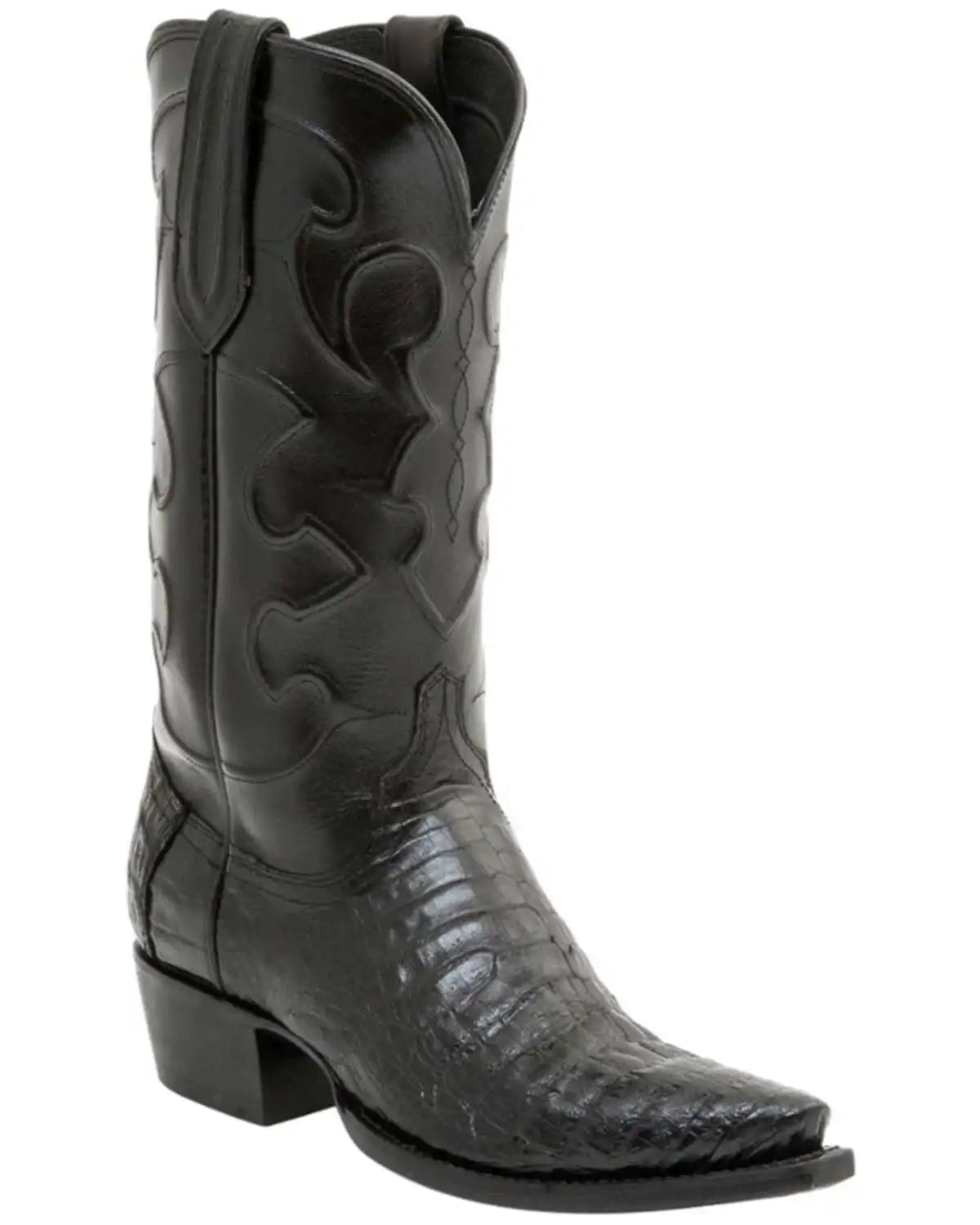 Lucchese 1883 Charles Croc Belly Western Boots - Square Toe
