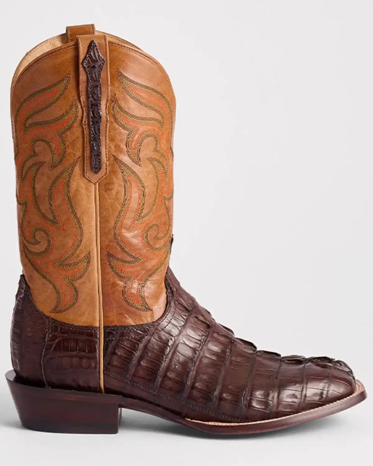 Lucchese Men's Hendrik Exotic Caiman Western Boots - Broad Square Toe