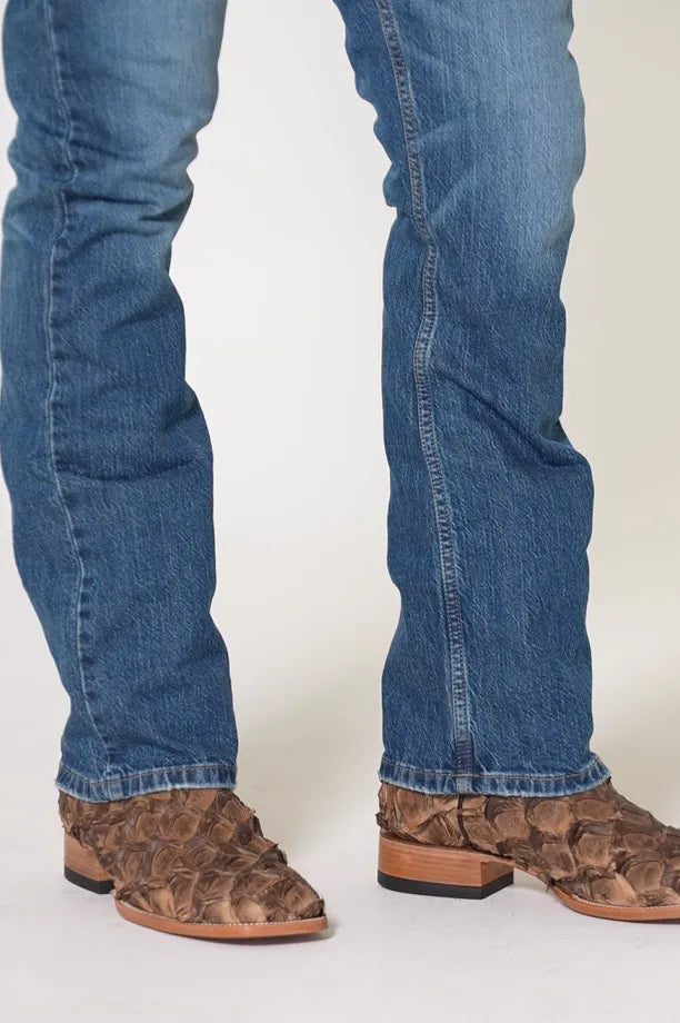 Cody James Men's Pirarucu Exotic Boots - Broad Square Toe