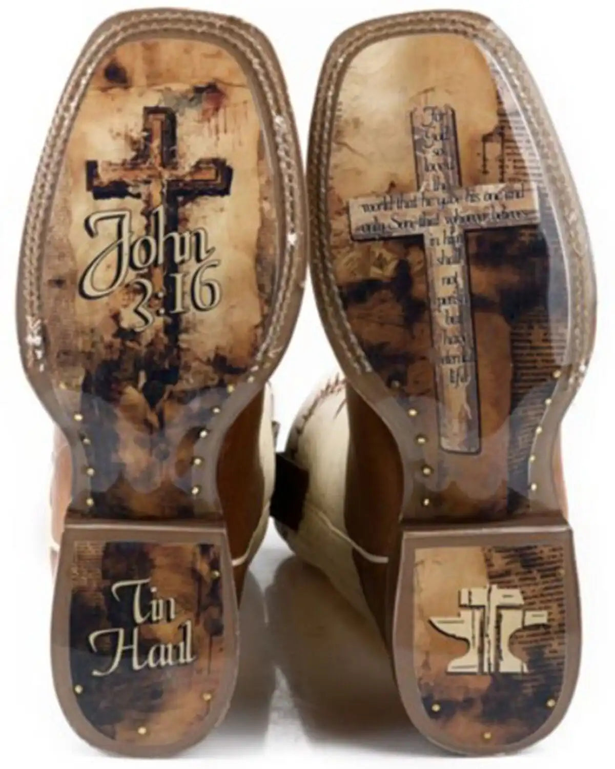 Tin Haul Men's Shoe Of Faith Western Boots - Broad Square Toe