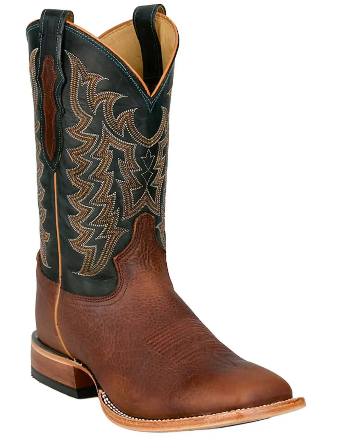 Tony Lama Men's Alfredo Exotic Bison Western Boots - Broad Square Toe