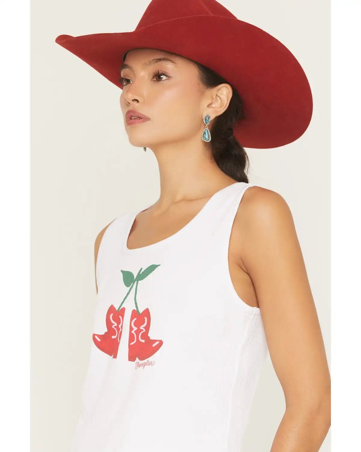 Wrangler Retro Women's Cherry Boot Graphic Tank