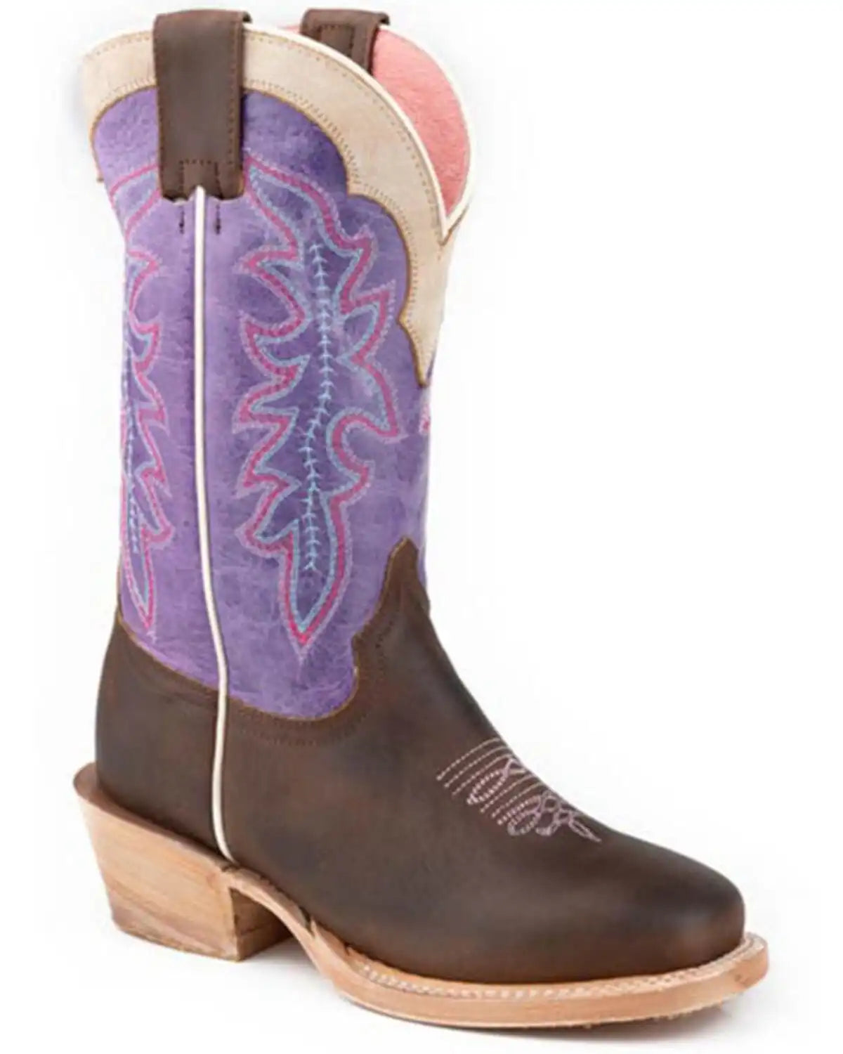 Roper Little Girls' Lilac Western Boots - Square Toe