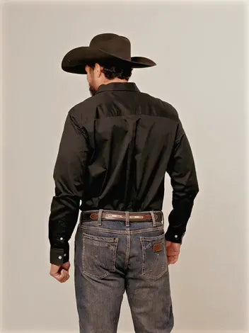 Cody James Men's Basic Twill Long Sleeve Button-Down Performance Western Shirt