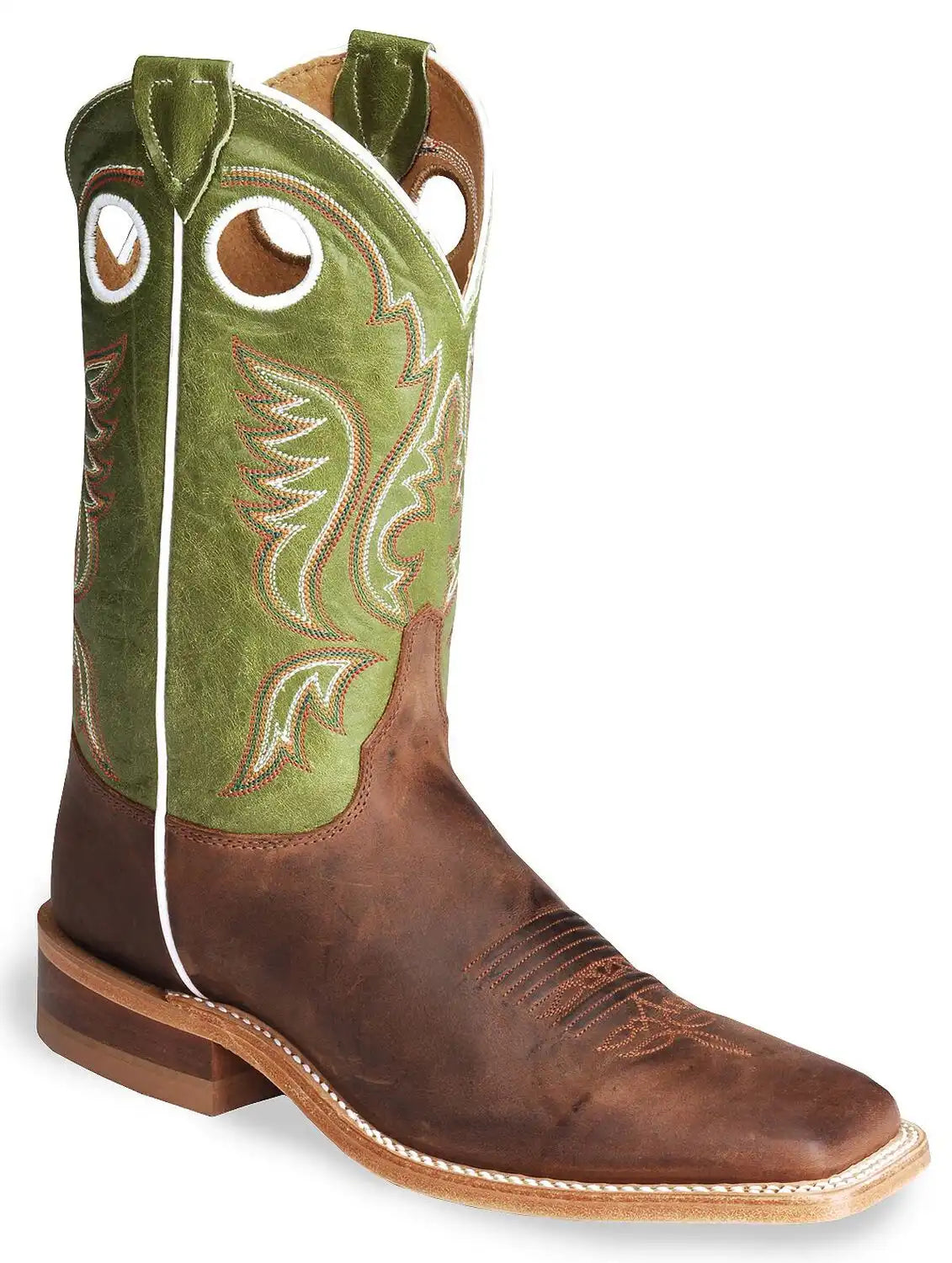 Justin Men's Bent Rail Cognac Western Boots - Broad Square Toe