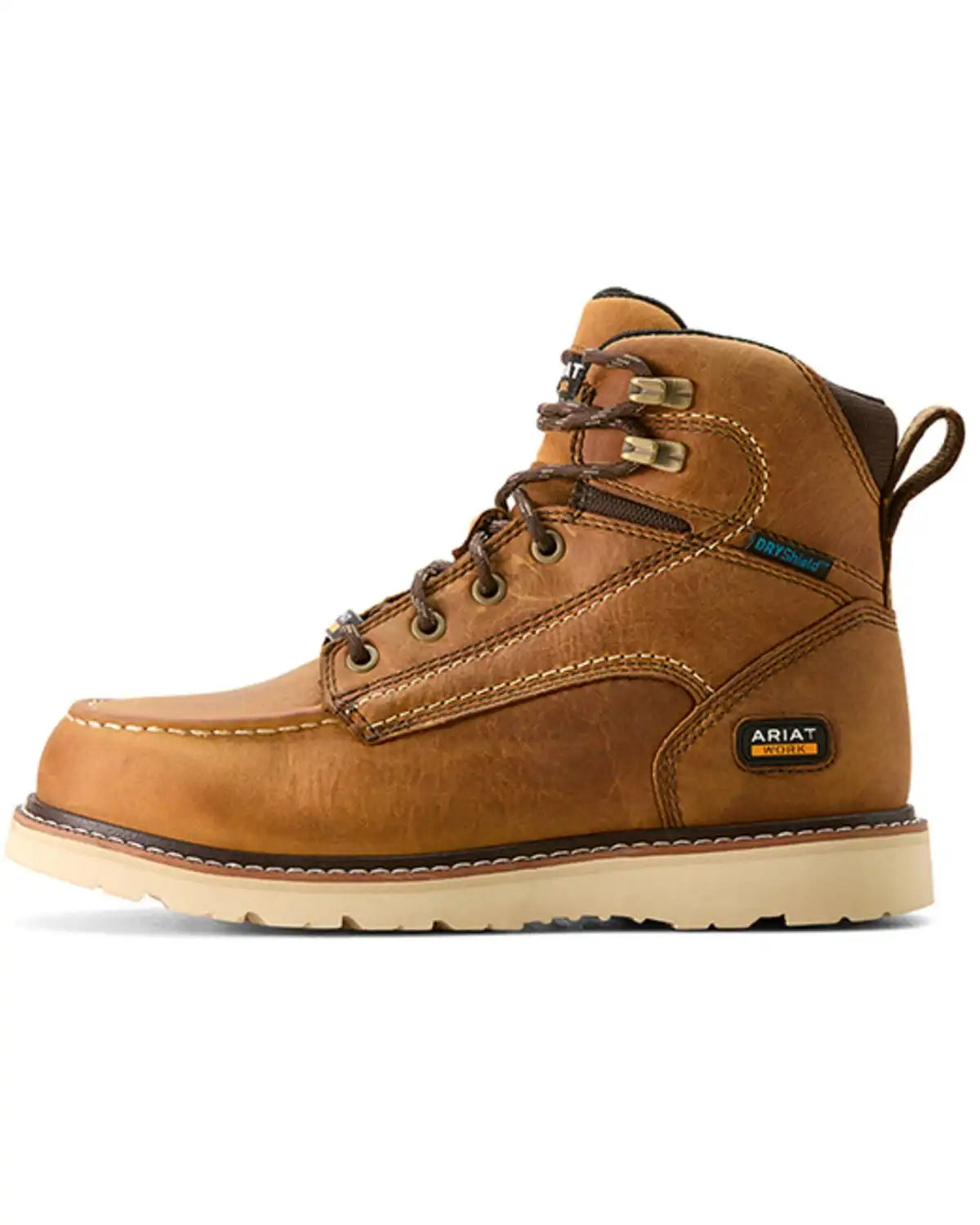 Ariat Women's Rebar 6" Wedge Waterproof Moc Toe Work Boots - Soft Toe