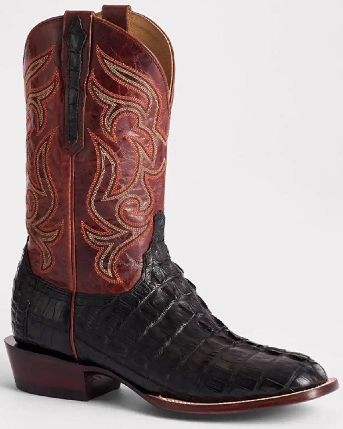 Lucchese Men's Hendrik Exotic Caiman Western Boots - Broad Square Toe