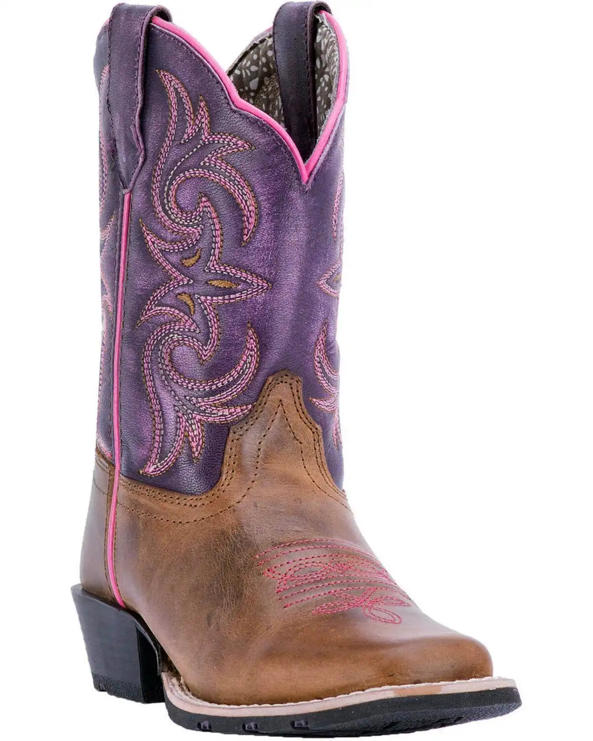 Dan Post Little Girls' Majesty Western Boots - Square Toe