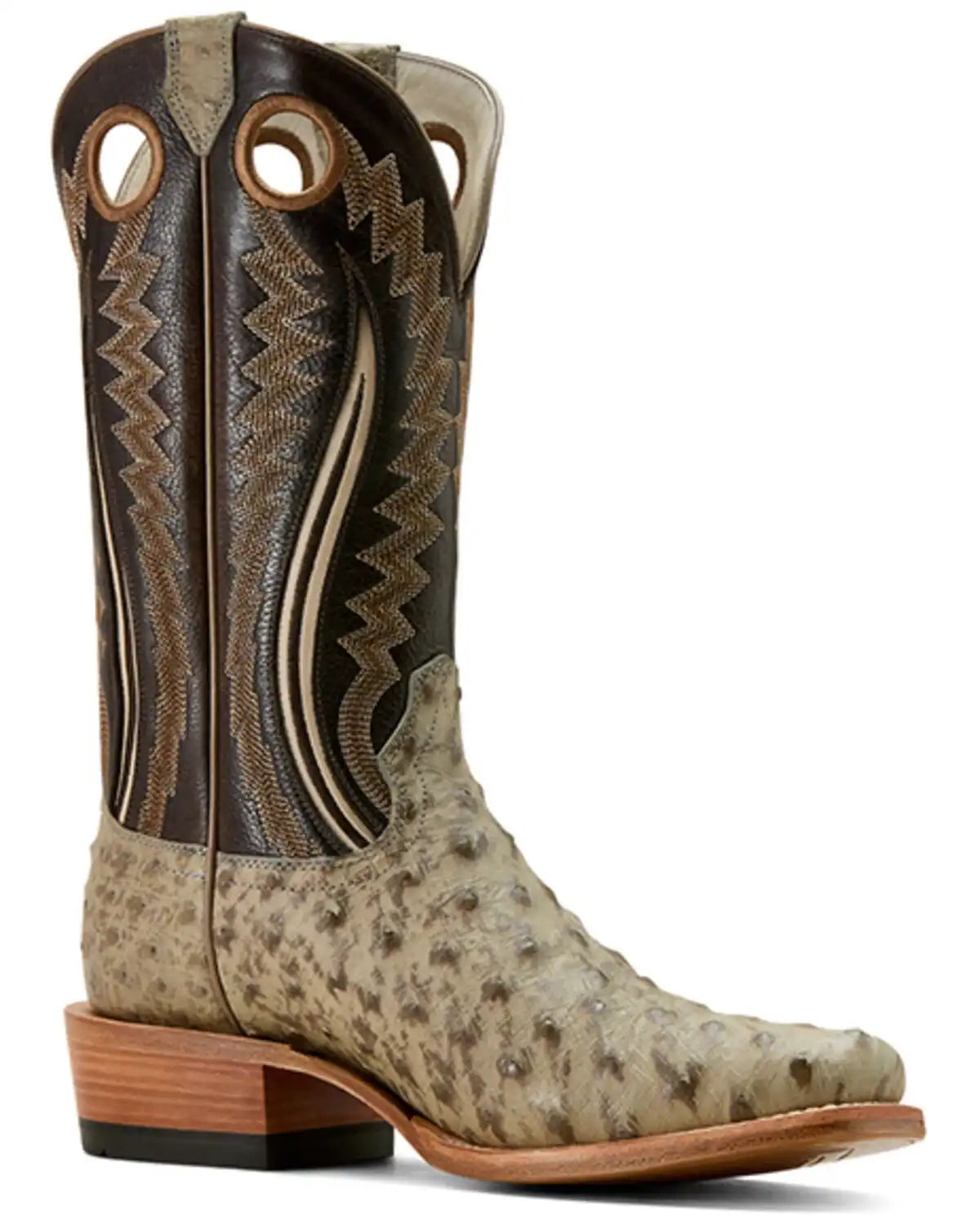 Ariat Men's Futurity Outlaw Exotic Ostrich Western Boots - Square Toe
