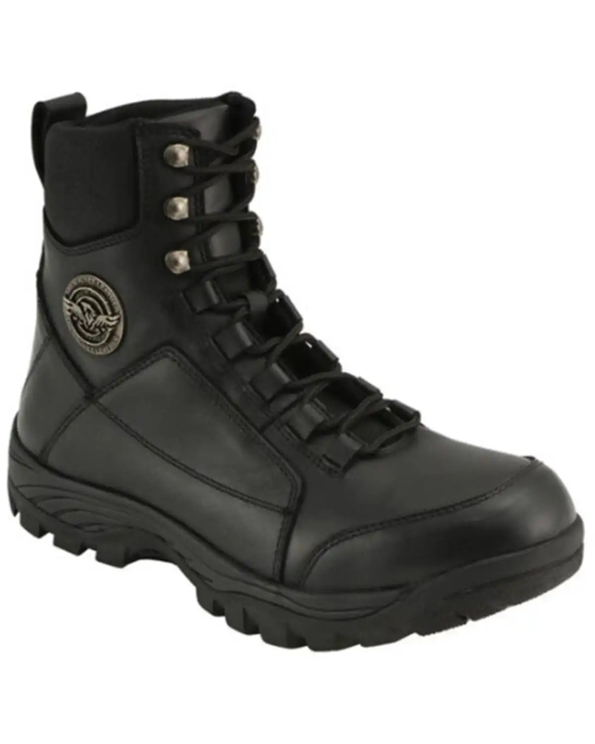 Milwaukee Leather Men's Lace-Up Tactical Boots Round Toe - Extended Sizes
