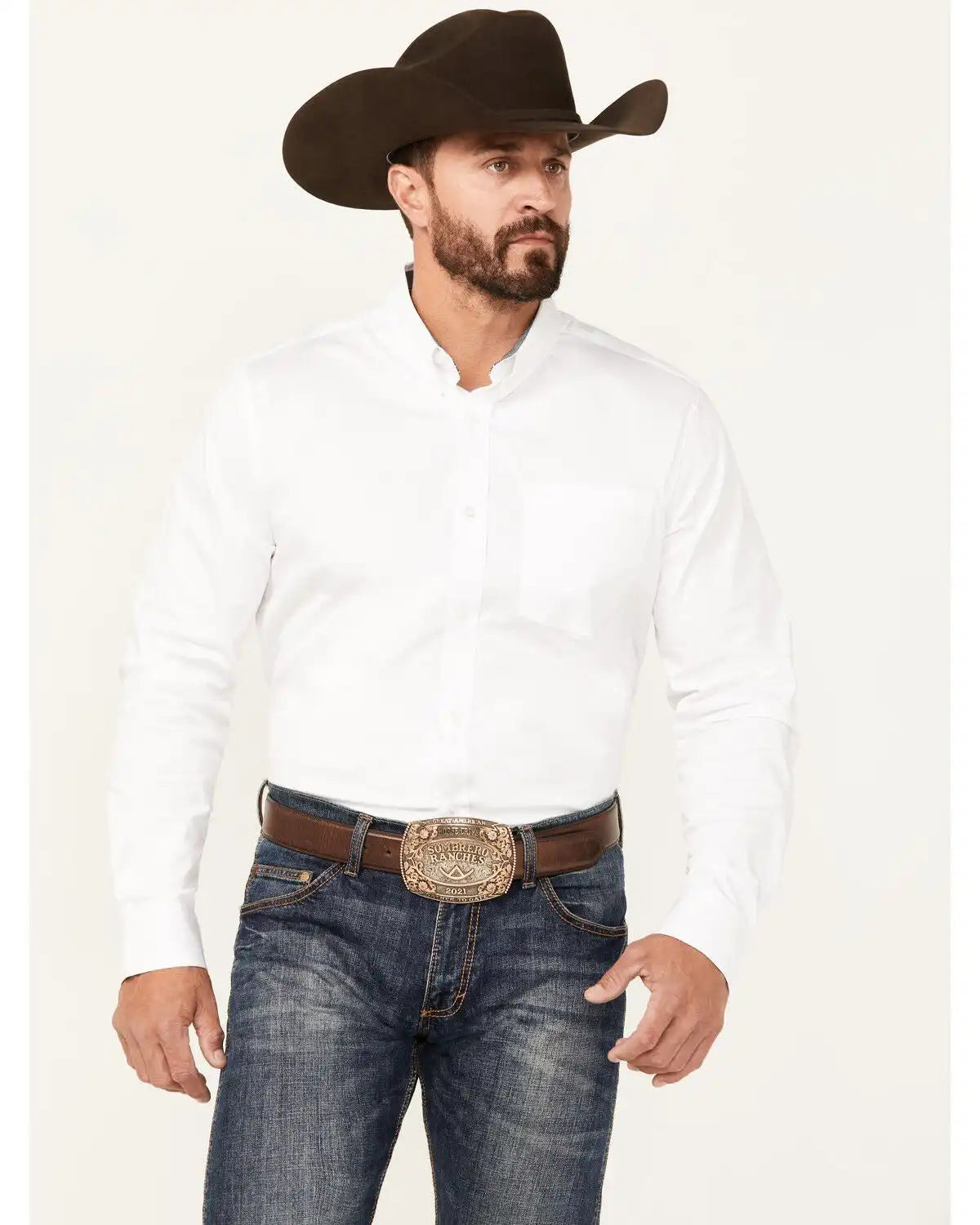 Cody James Men's Basic Twill Long Sleeve Button-Down Performance Western Shirt - Tall