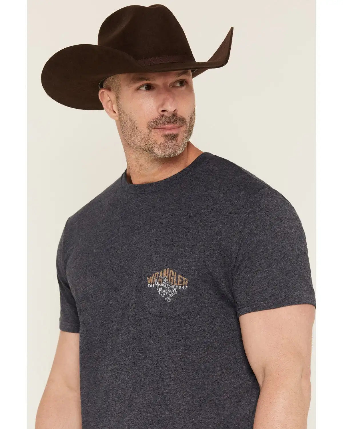 Wrangler Men's Cowboy Short Sleeve Graphic T-Shirt
