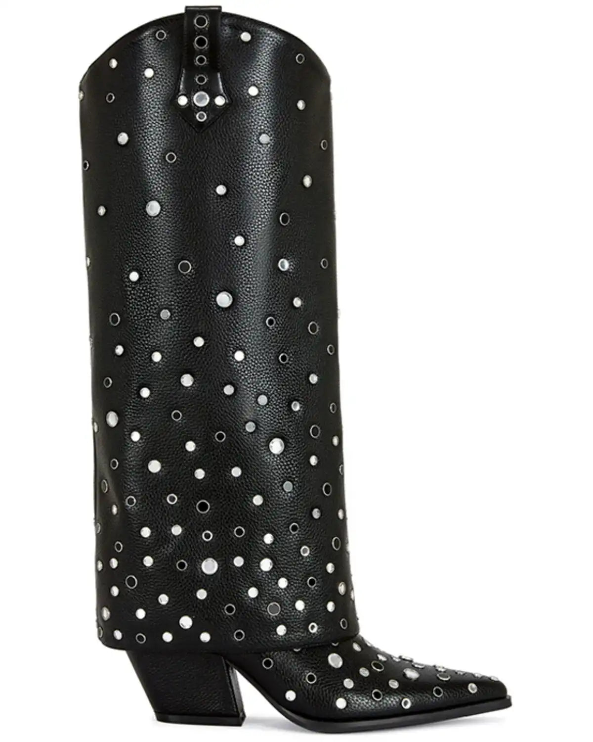 Azalea Wang Women's Madlock Embellished Tall Western Boots - Round Toe