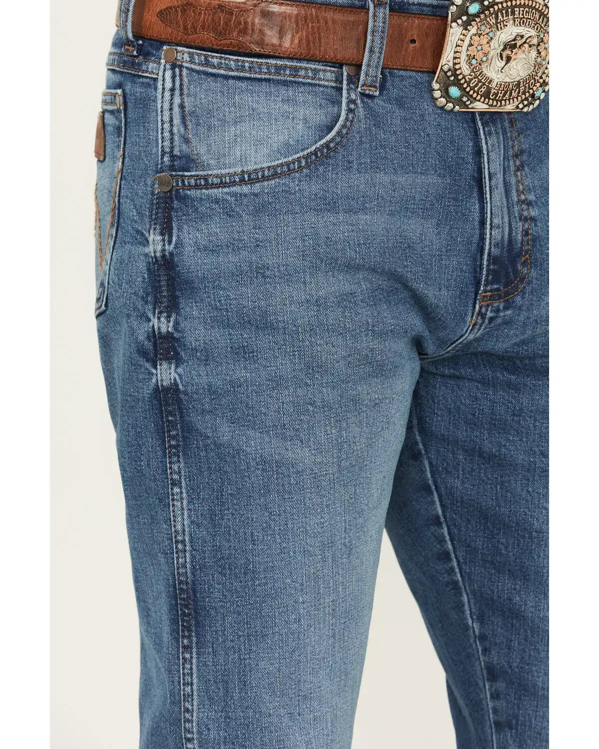 Wrangler Retro Men's 77MWZ Harris Medium Wash Slim Bootcut Stretch Denim Jeans