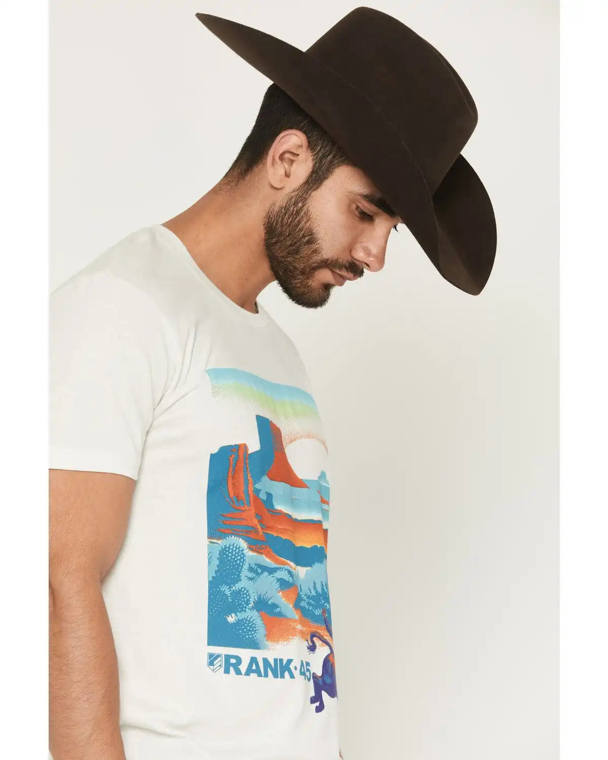 RANK 45® Men's Bull Desert Bull Rider Short Sleeve Graphic T-Shirt