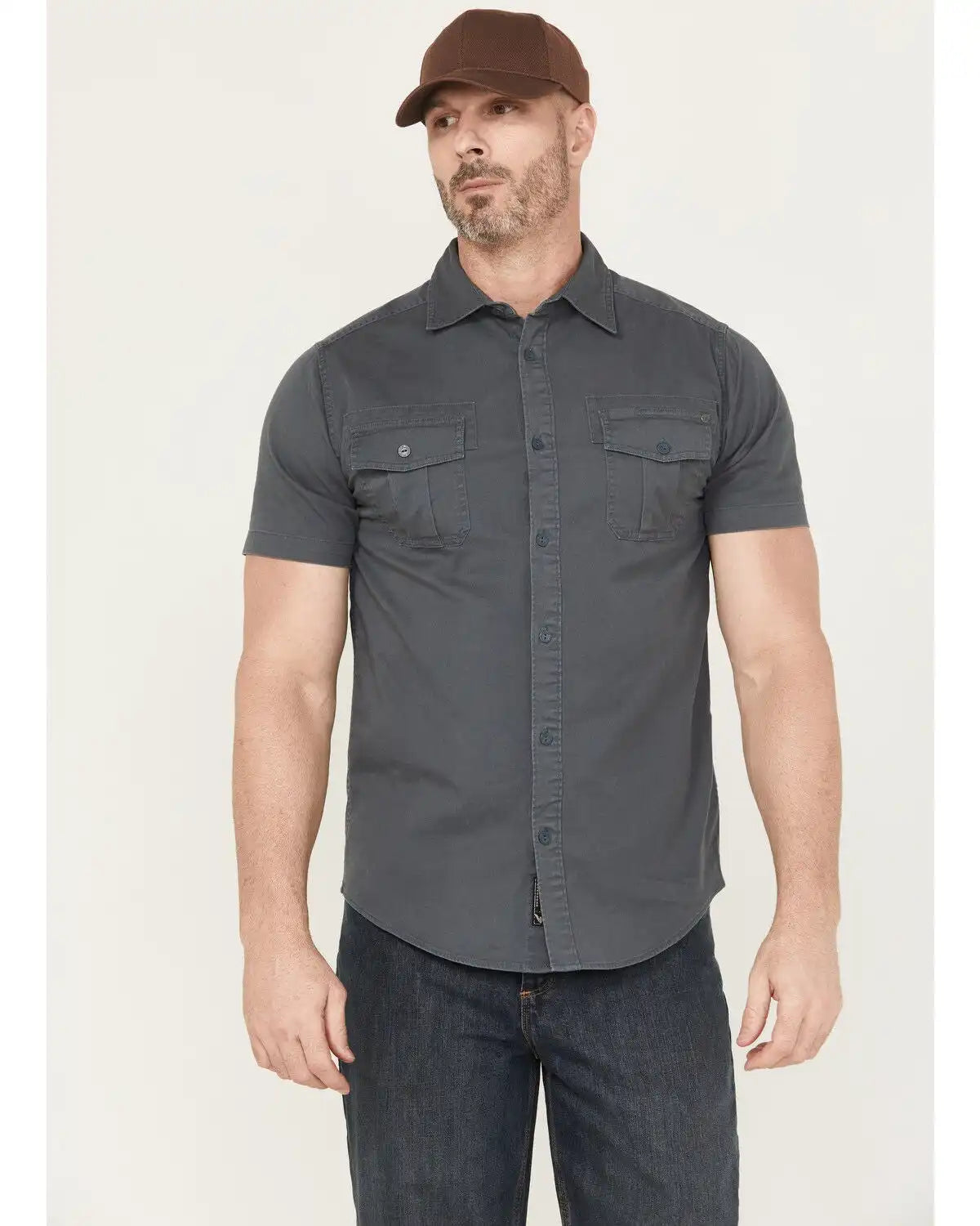 Thorogood Men's Stretch Utility Short Sleeve Button-Down Work Shirt