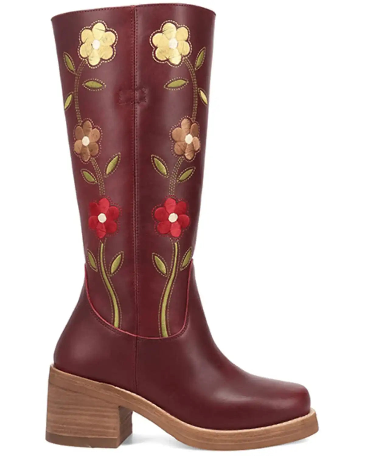 Dingo Women's Floral Bloom Fashion Boots - Round Toe