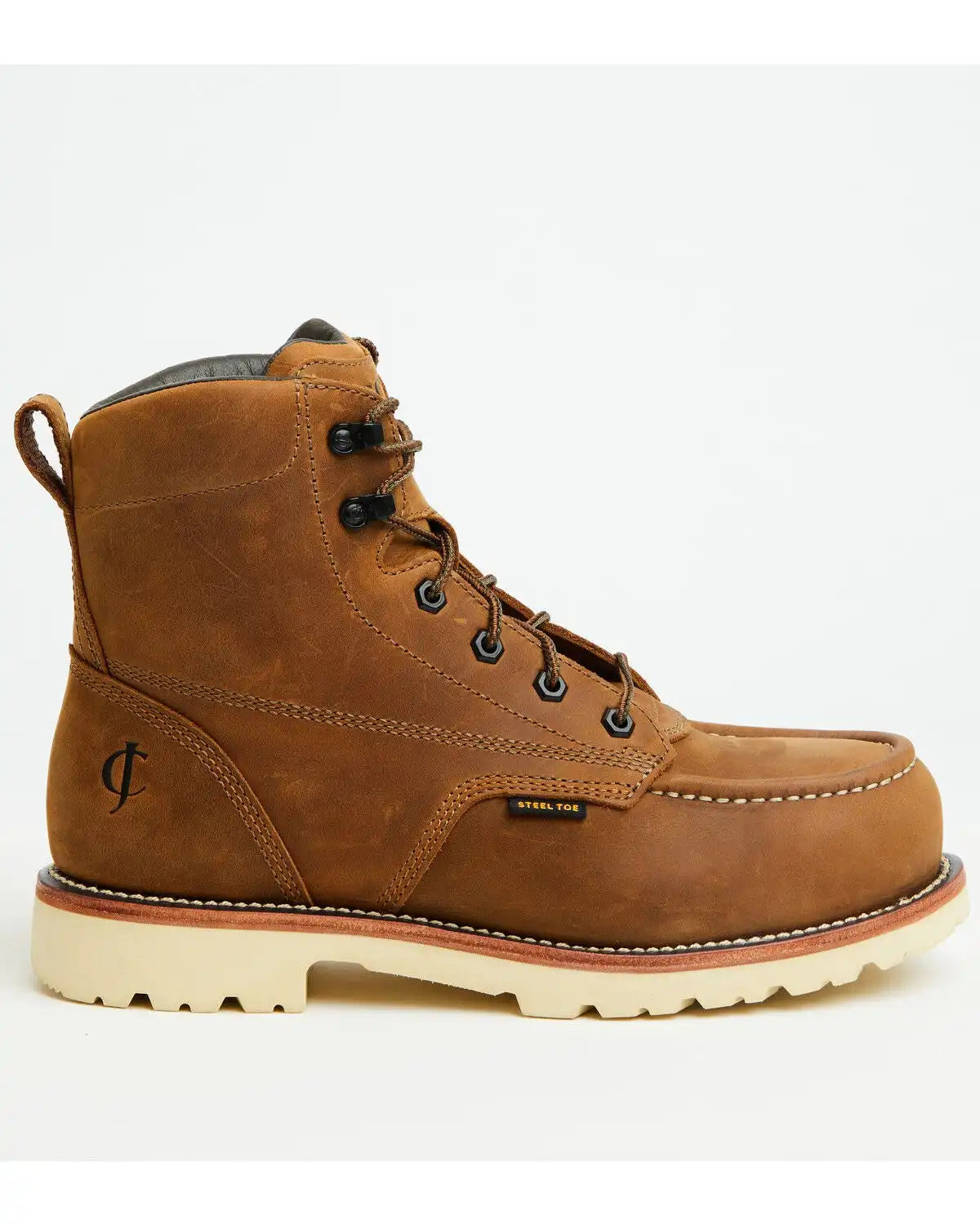 Cody James Men's 6" Lace-Up Moc Work Boots - Steel Toe
