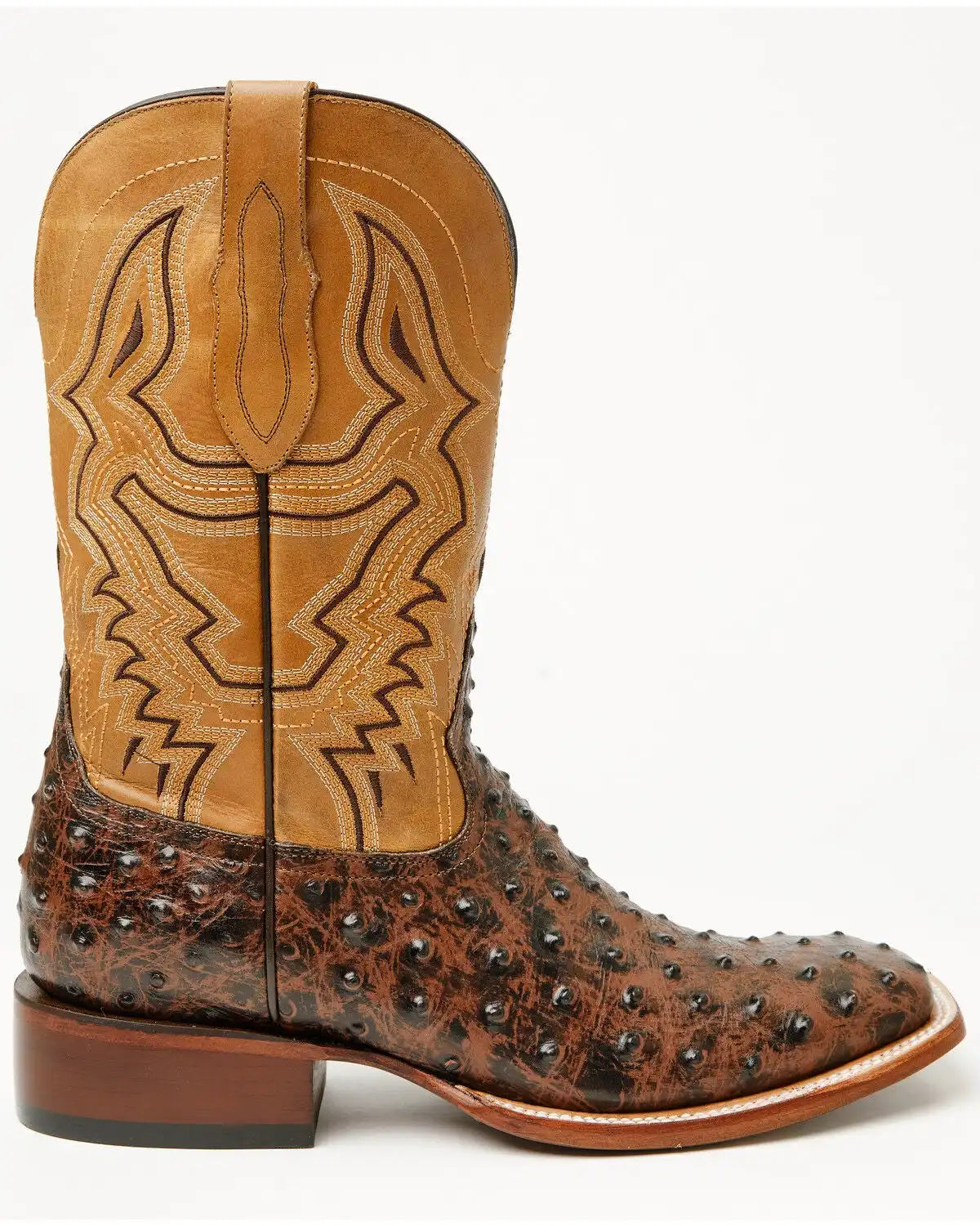 Cody James Men's Badlands Ostrich Print Western Boots - Broad Square Toe