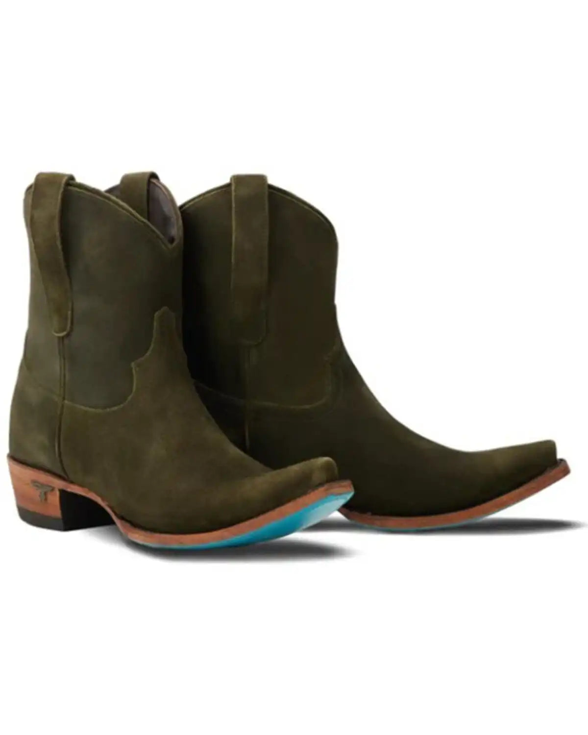 Lane Women's Emma Jane Suede Western Booties - Snip Toe