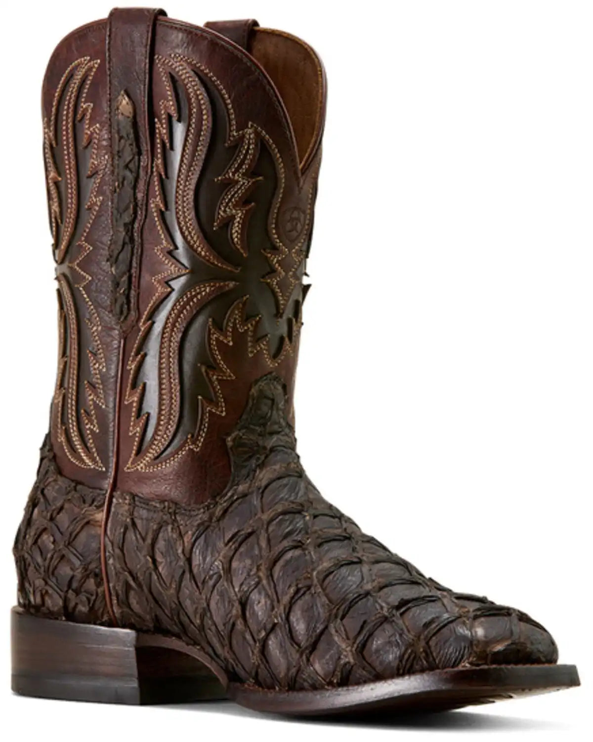 Ariat Men's Ashwood Exotic Pirarucu Western Boots - Broad Square Toe