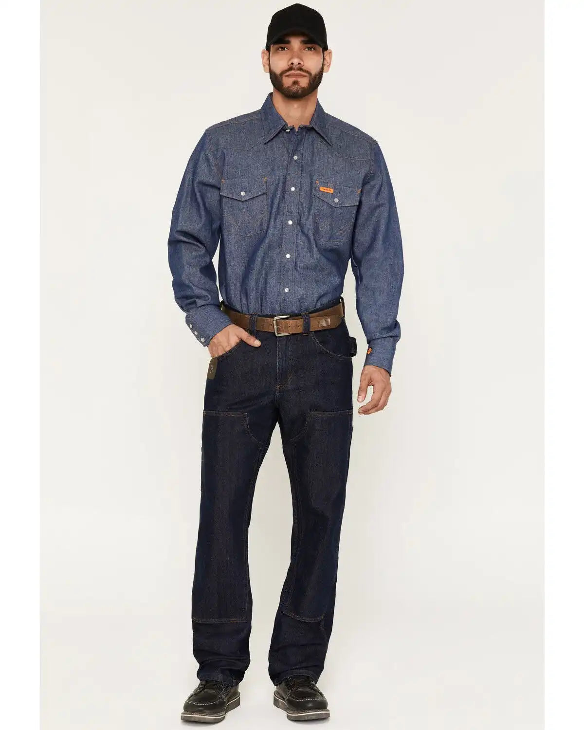 Wrangler RIGGS Men's Relaxed Fit Stretch Utility Double Front Denim Jeans