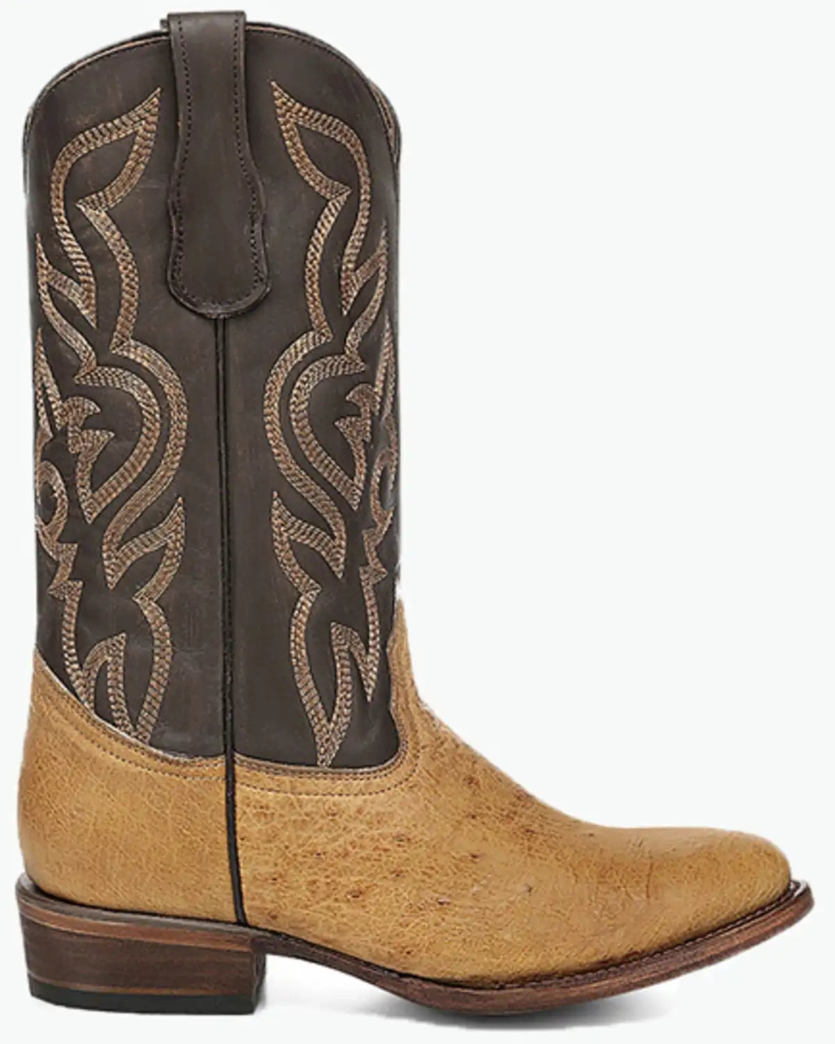 Circle G Men's Exotic Full Quill Ostrich Western Boots - Round Toe