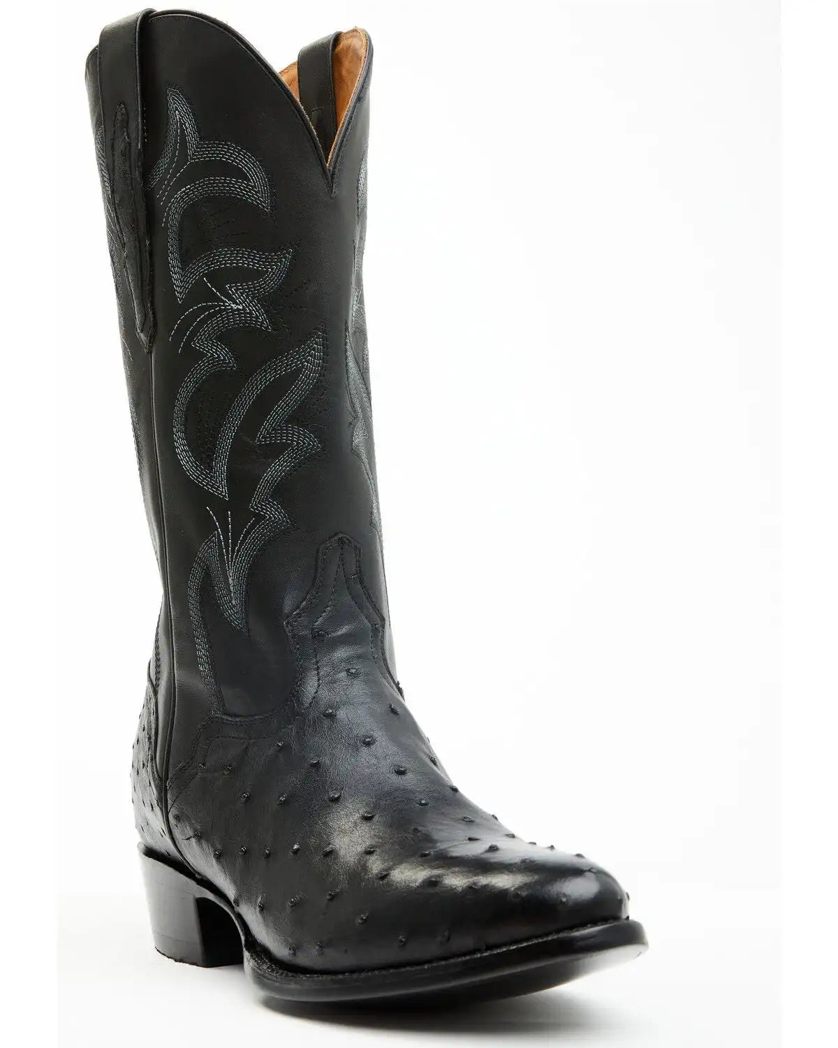 EL Dorado Men's Full Quill Ostrich Exotic Western Boots - Round Toe