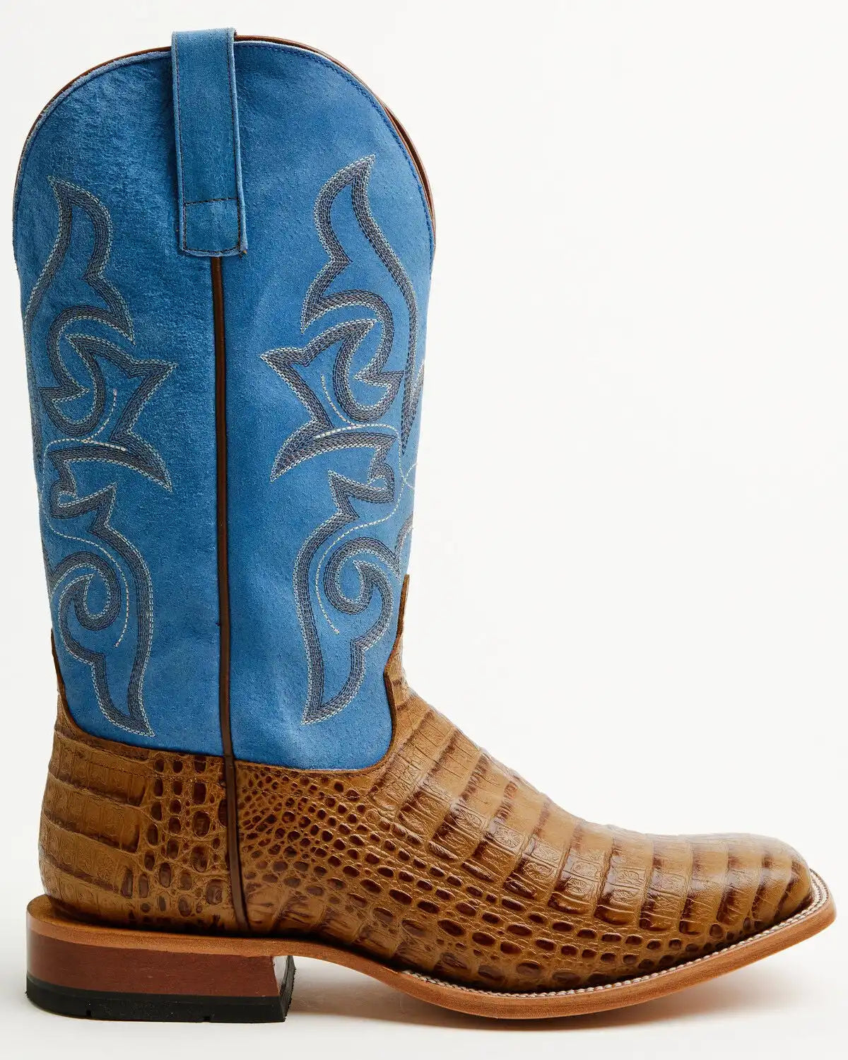 Horse Power Men's Toasted Caiman Print Western Boots - Broad Square Toe