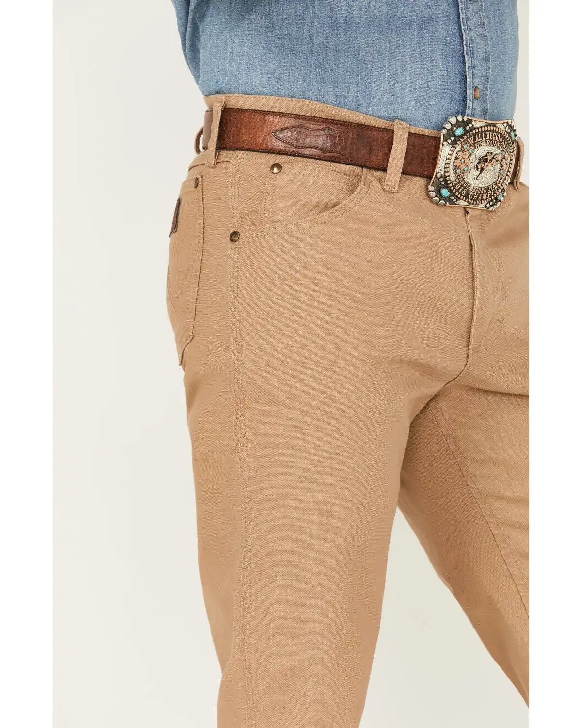Wrangler Men's Tough Comfort Regular Fit Stretch Canvas Pants