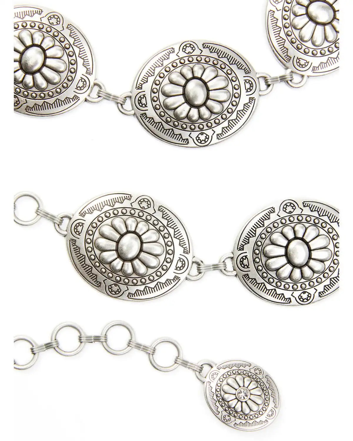 Shyanne Women's Oval Concho Chain Belt