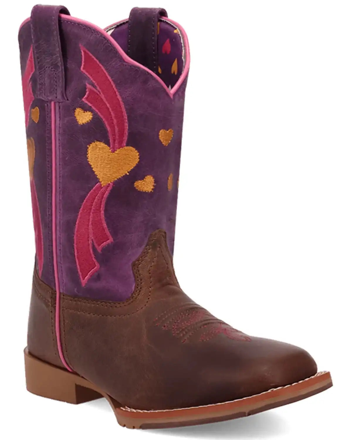 Dan Post Girls' Lottie Western Boots - Broad Square Toe