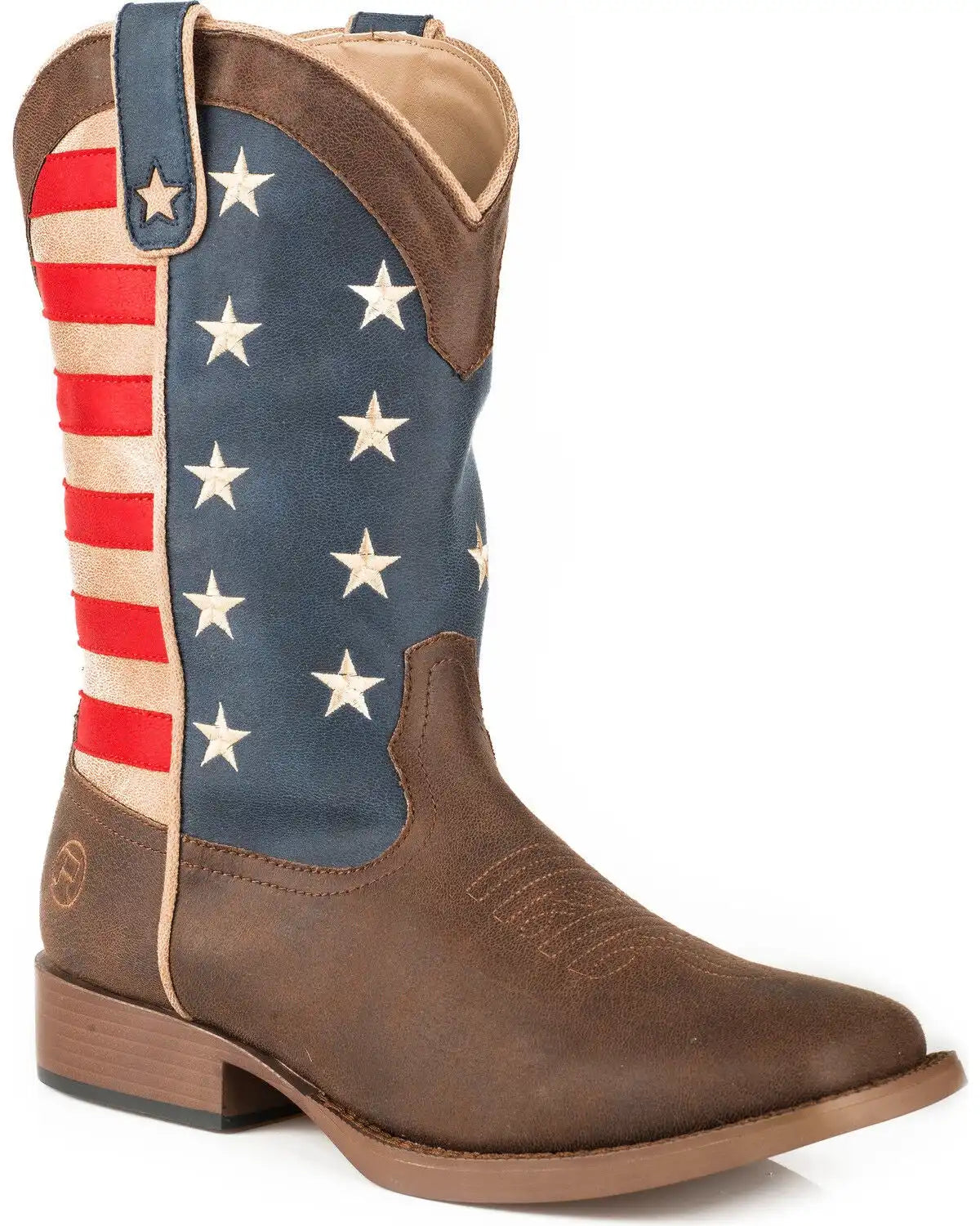 Roper Women's American Patriot Stars & Stripes Western Boots - Broad Square Toe