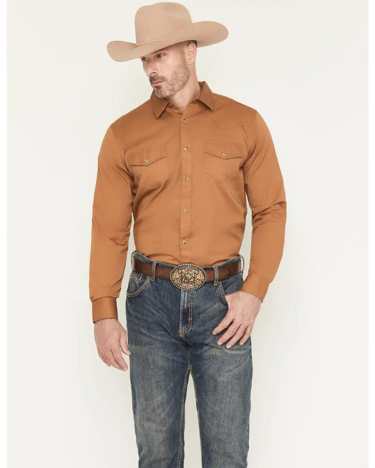 Cody James Men's Treadstone Solid Long Sleeve Snap Western Shirt - Tall