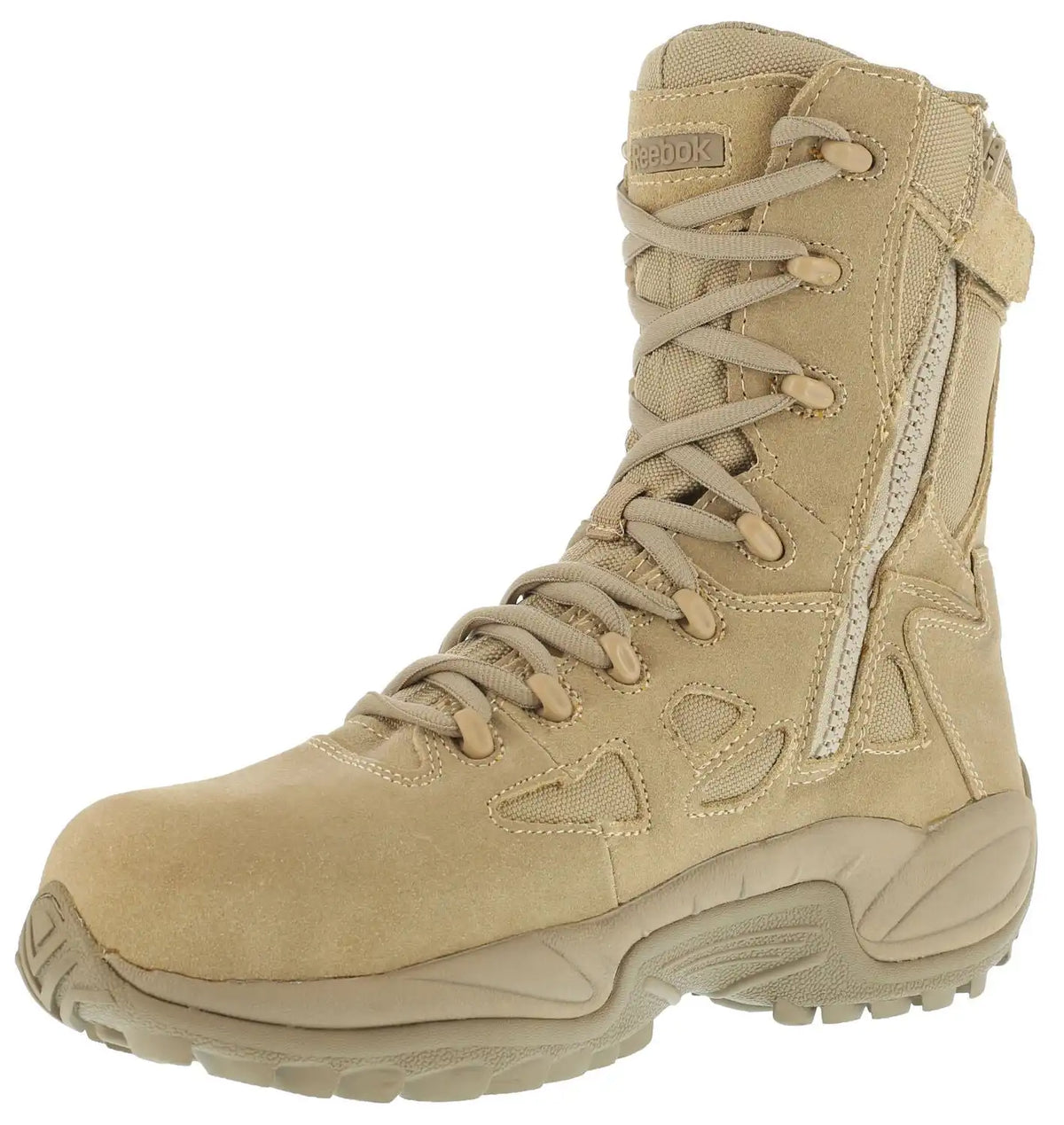 Reebok Women's Stealth 8" Lace-Up Side-Zip Work Boots - Composite Toe