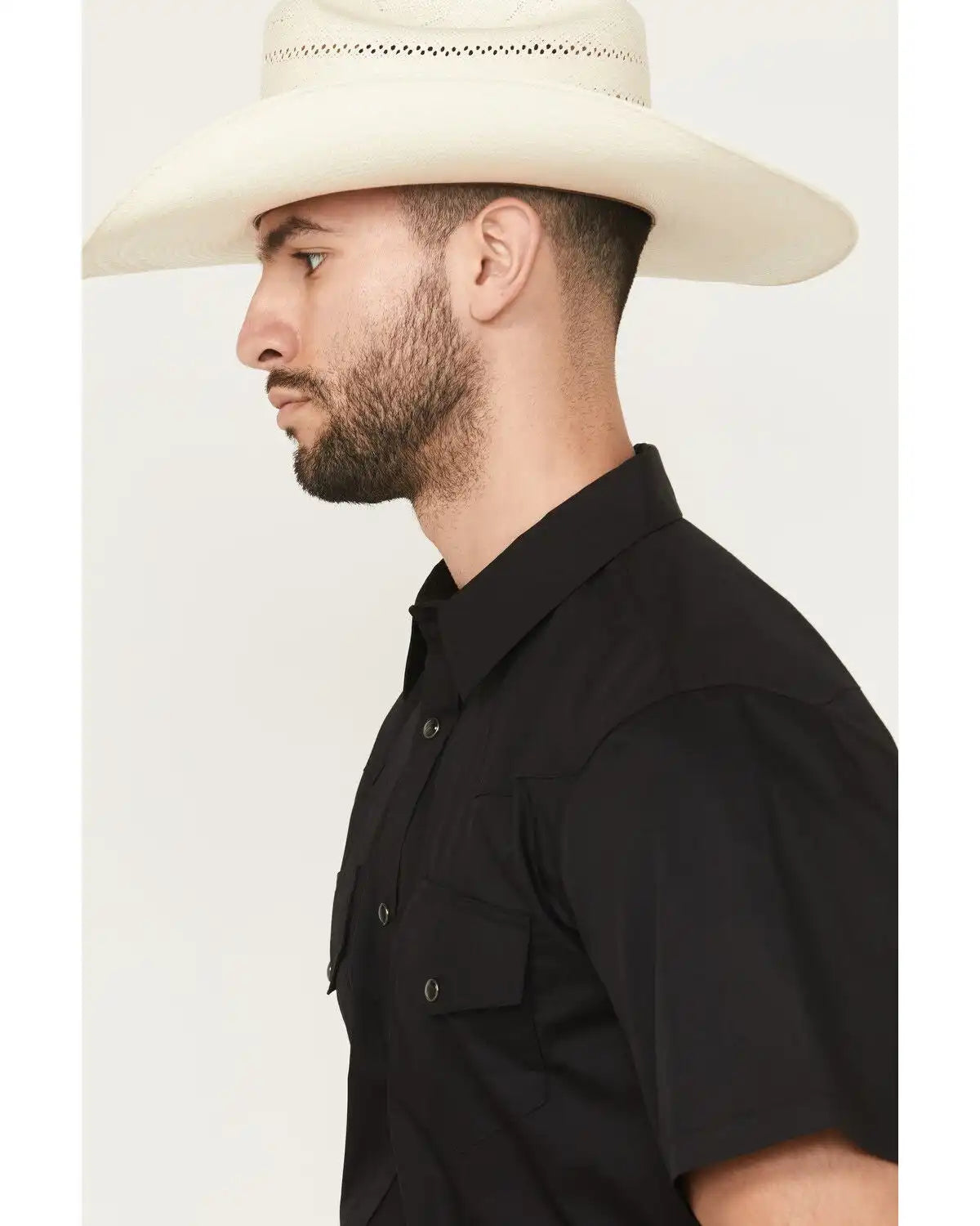 Gibson Men's Solid Short Sleeve Snap Western Shirt - Big