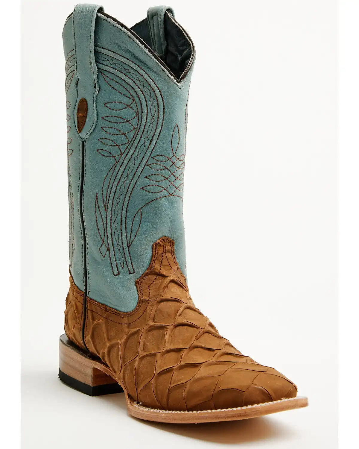 Ferrini Men's Bronco Pirarucu Print Tall Western Boots - Broad Square Toe