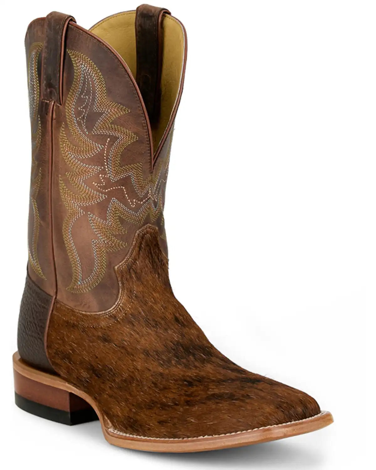 Justin Men's Hairon Hide Western Boots - Broad Square Toe