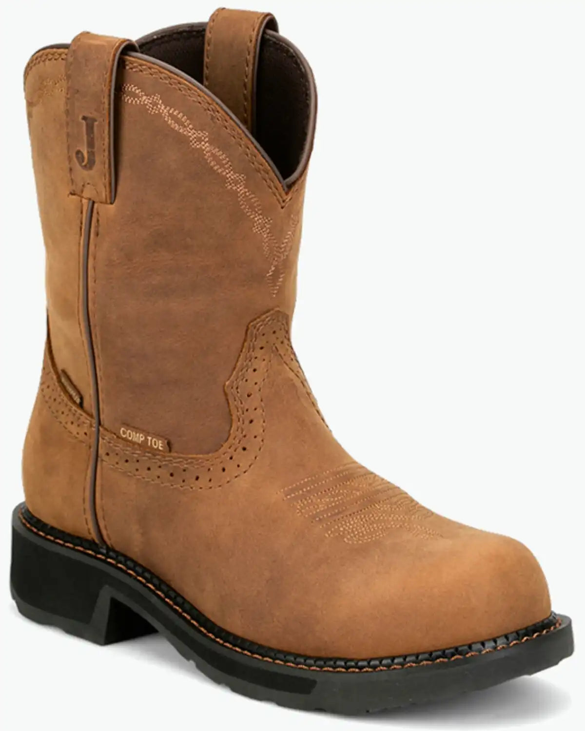 Justin Women's 8" Darby Wellington Work Boots - Nano Composite Toe