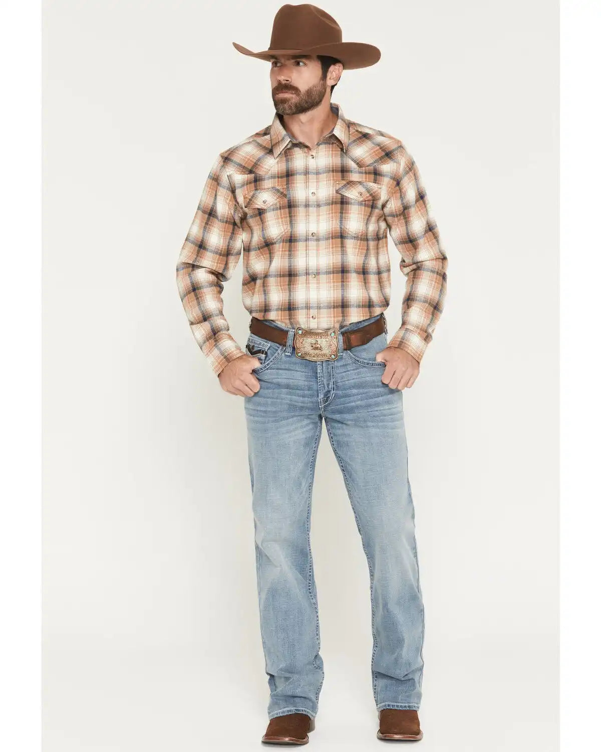 Cody James Men's Cooper Wash Duke Relaxed Bootcut Stretch Denim Jeans