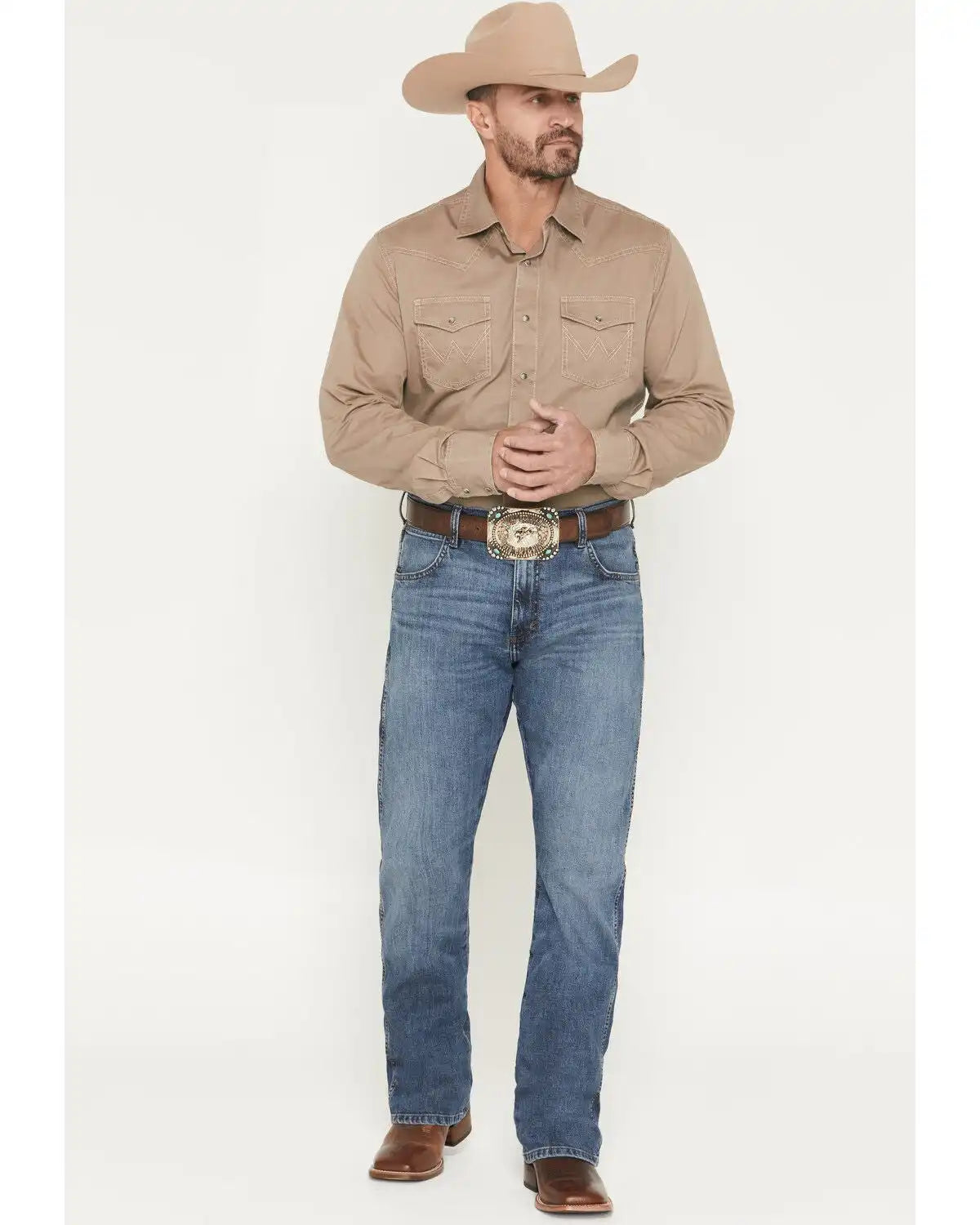 Wrangler Retro Men's Moore Dark Wash Slim Bootcut Stretch Denim Jeans