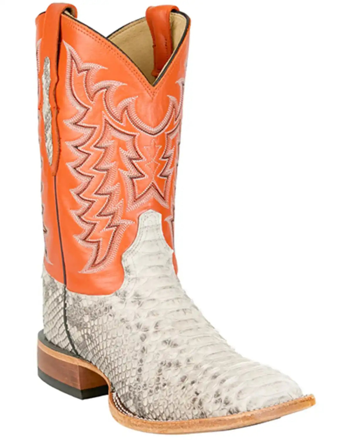 Tony Lama Men's Heritage Exotic Python Western Boots - Broad Square Toe
