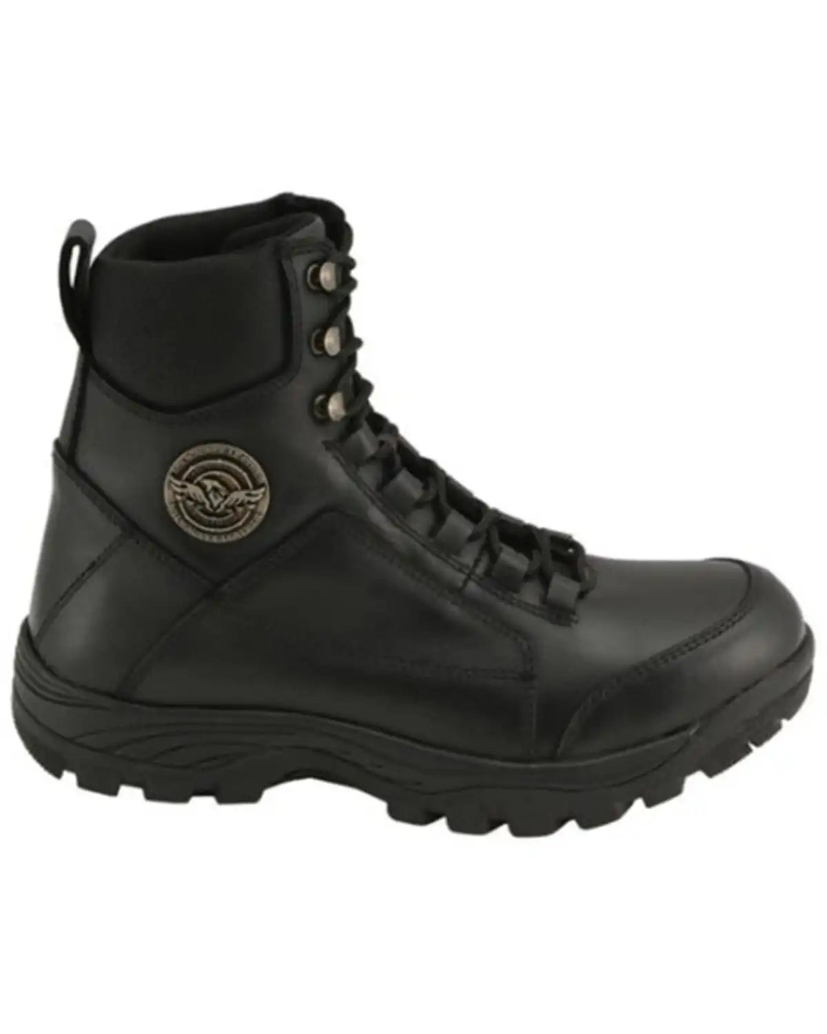 Milwaukee Leather Men's Lace-Up Tactical Boots Round Toe - Extended Sizes