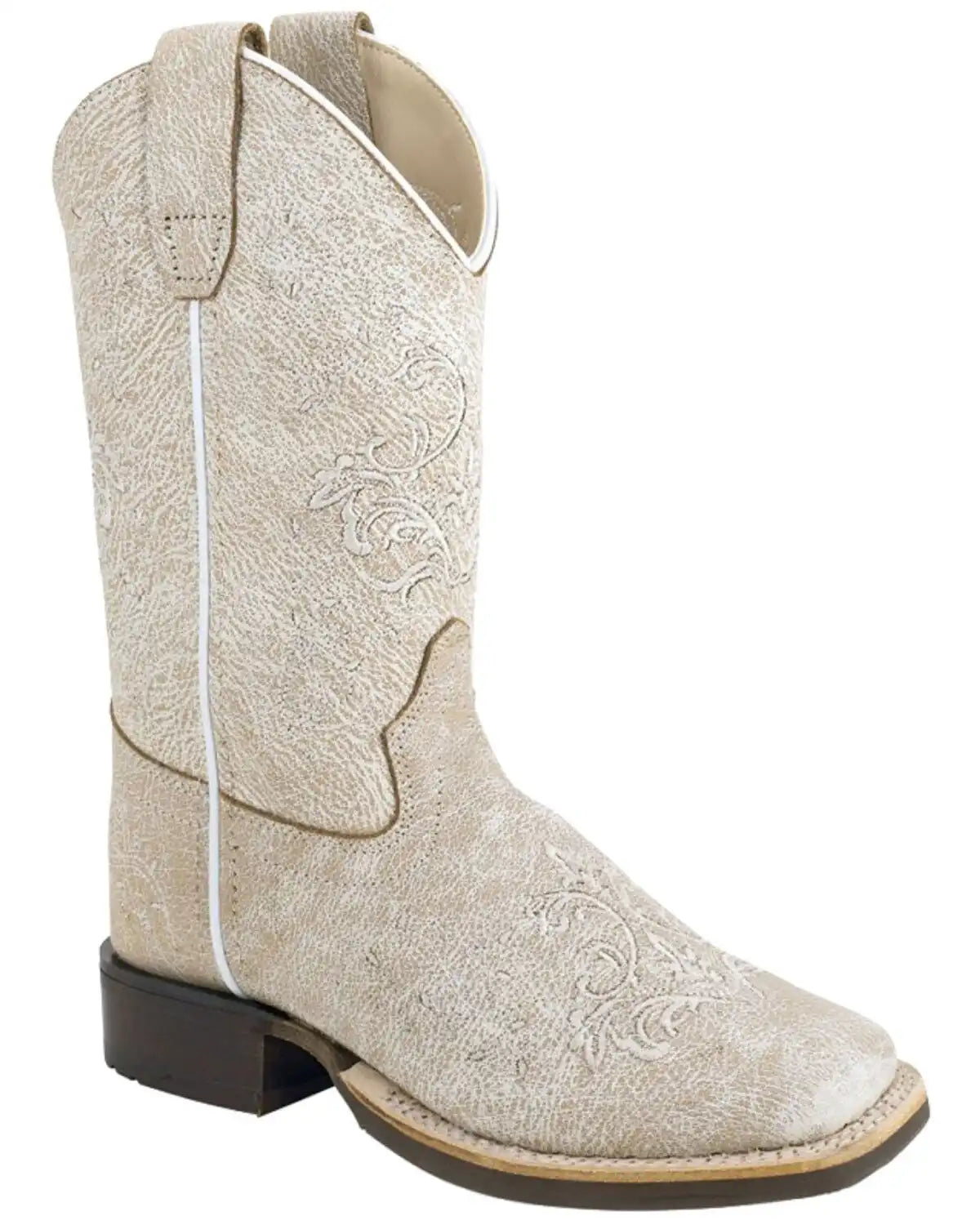Old West Little Girls' Western Boots - Broad Square Toe