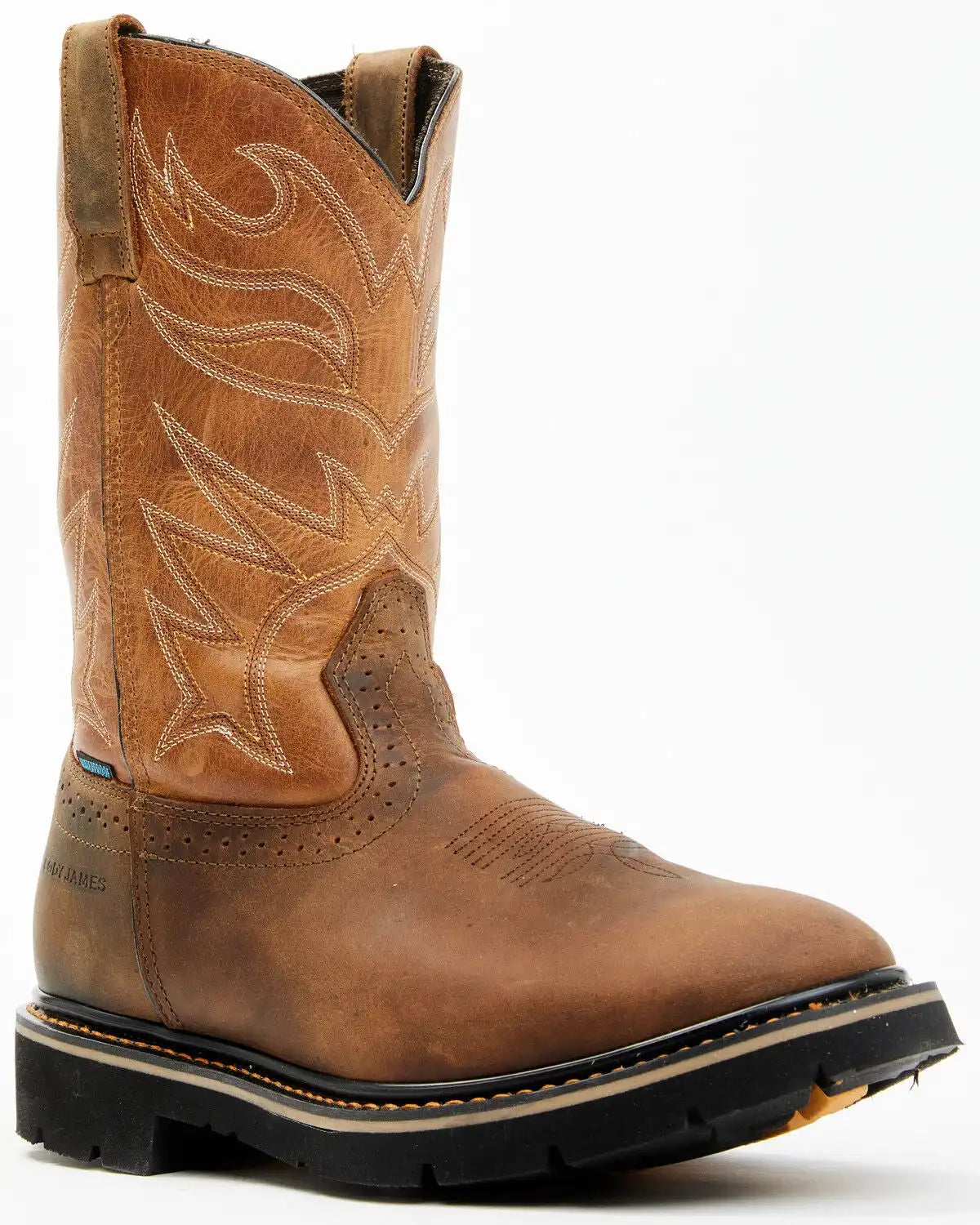 Cody James Men's Mustang Pull-On Waterproof Work Boots - Soft Toe