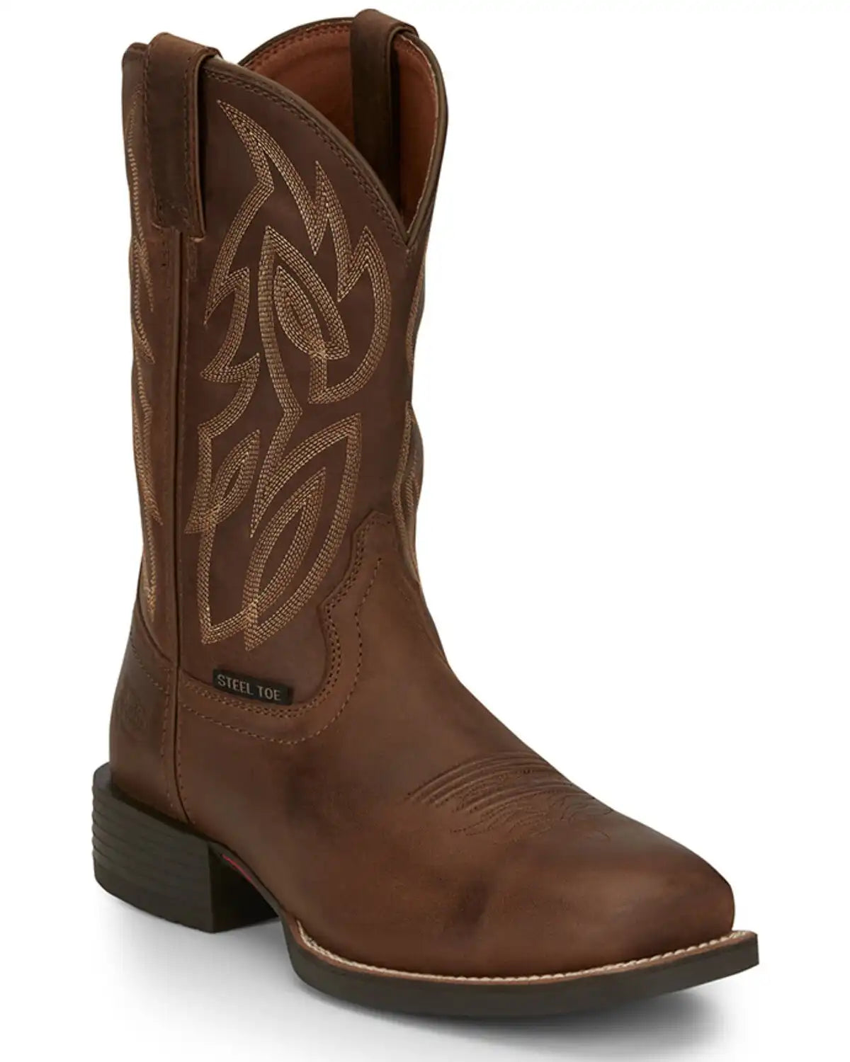 Justin Men's Canter Pull-On Work Boots - Steel Toe