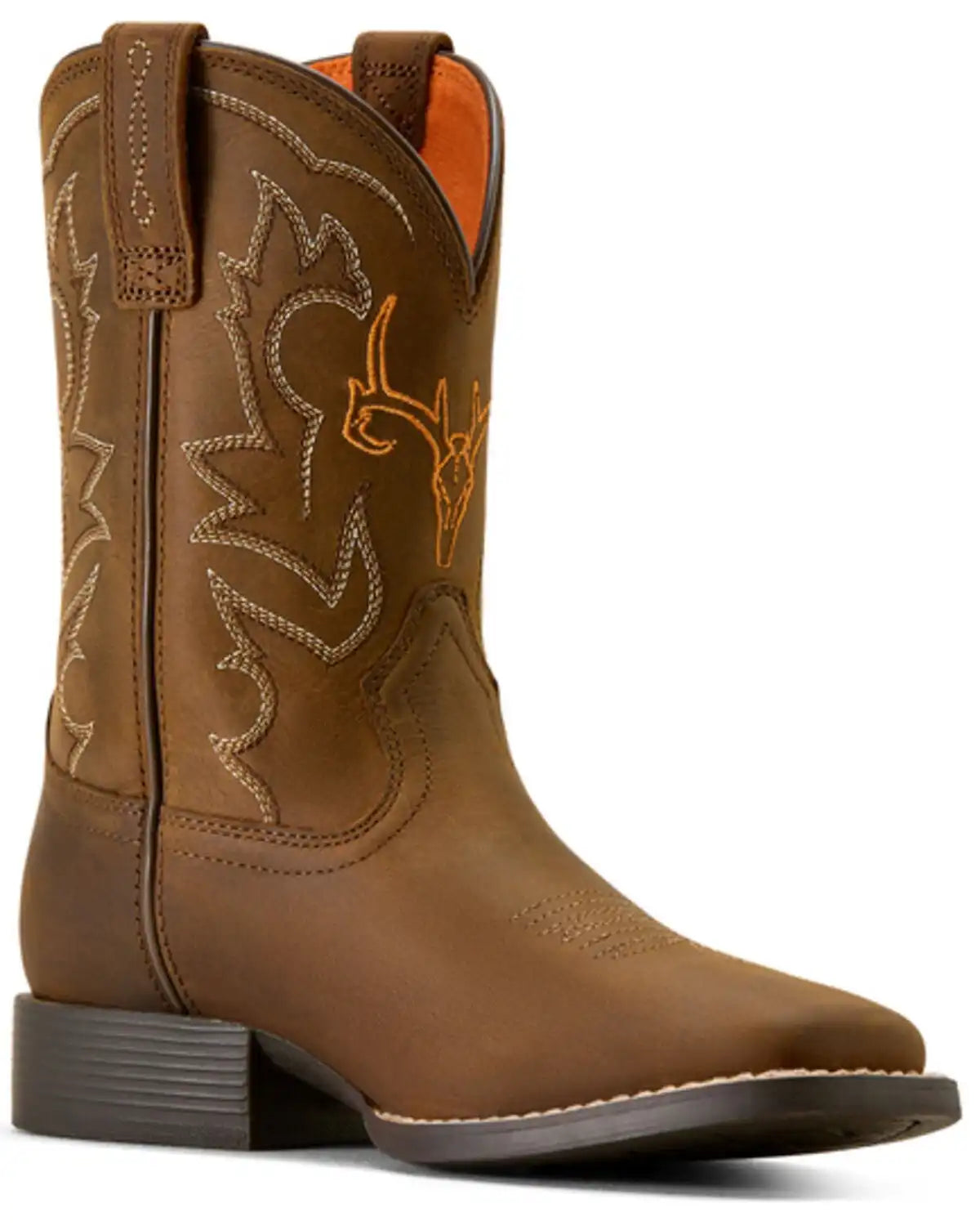 Ariat Boys' Deer Ridge Performance Western Boots - Broad Square Toe