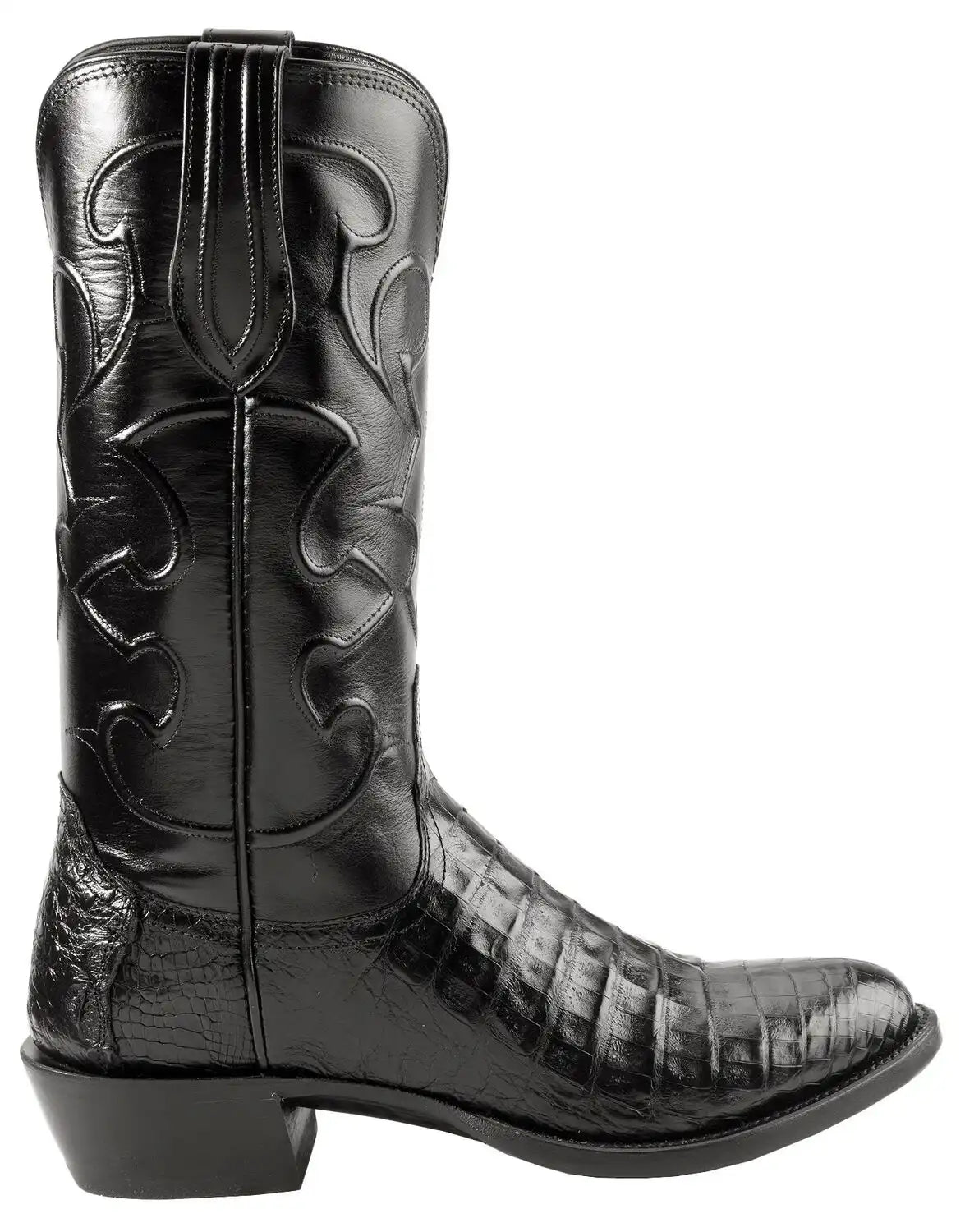 Lucchese Men's 1883 Exotic Caiman Belly Tall Western Boots - Round Toe