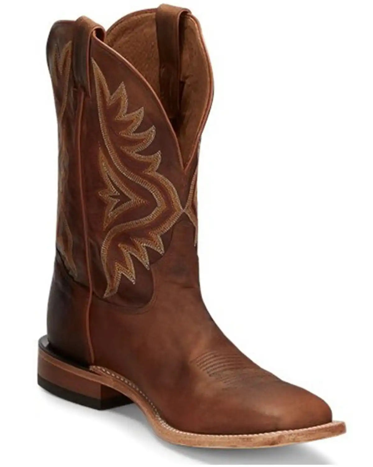 Tony Lama Men's Worn Goat Leather Americana Western Boots - Broad Square Toe
